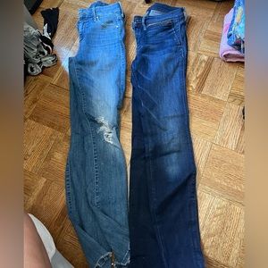 2 pairs jeans pants for women size 24